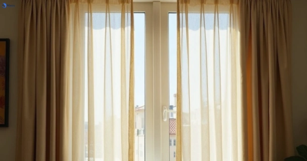 Dusty and dull curtains in north-balgowlah-nsw before steam cleaning